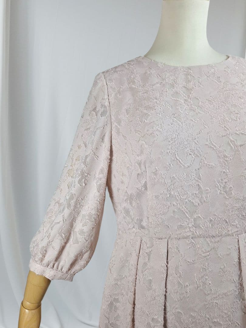 未使用(13) 東京ソワール RIFANNE カットジャガードドレスワンピース