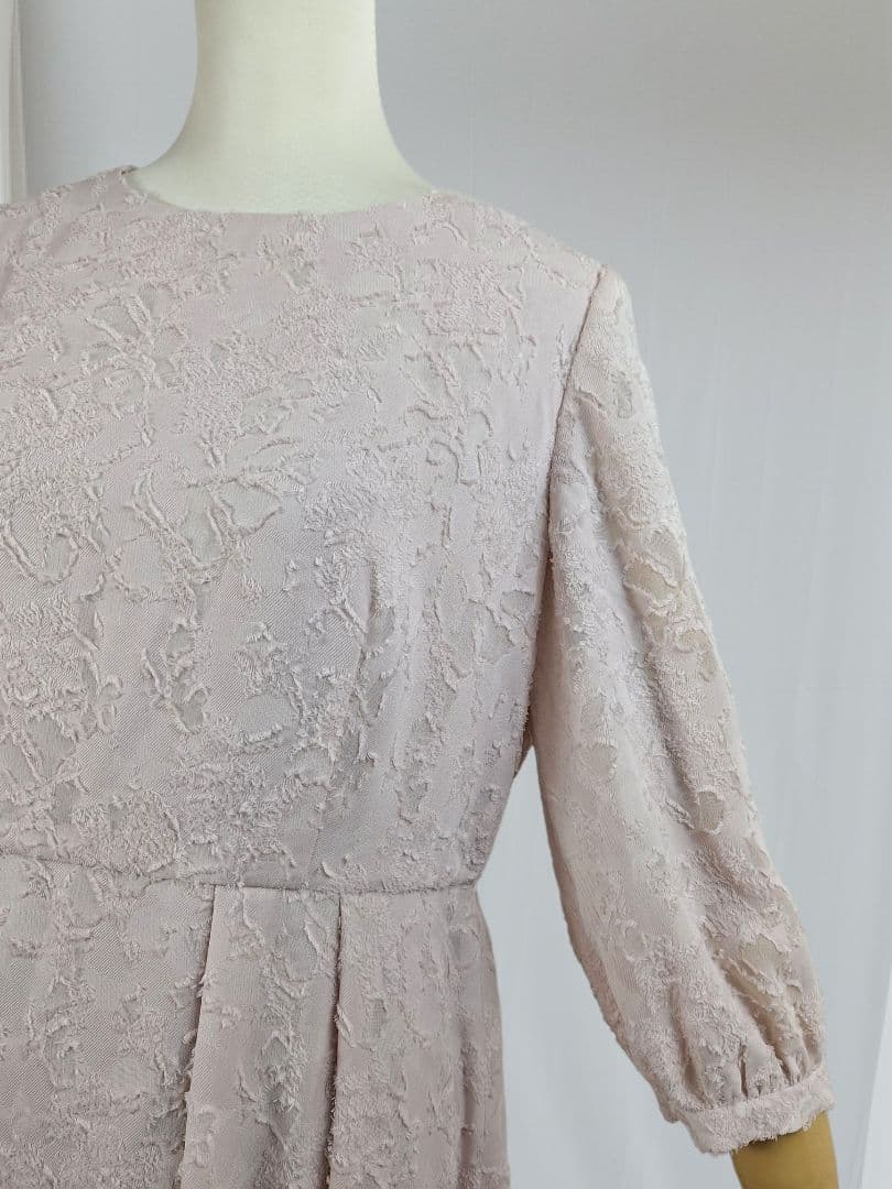 未使用(13) 東京ソワール RIFANNE カットジャガードドレスワンピース