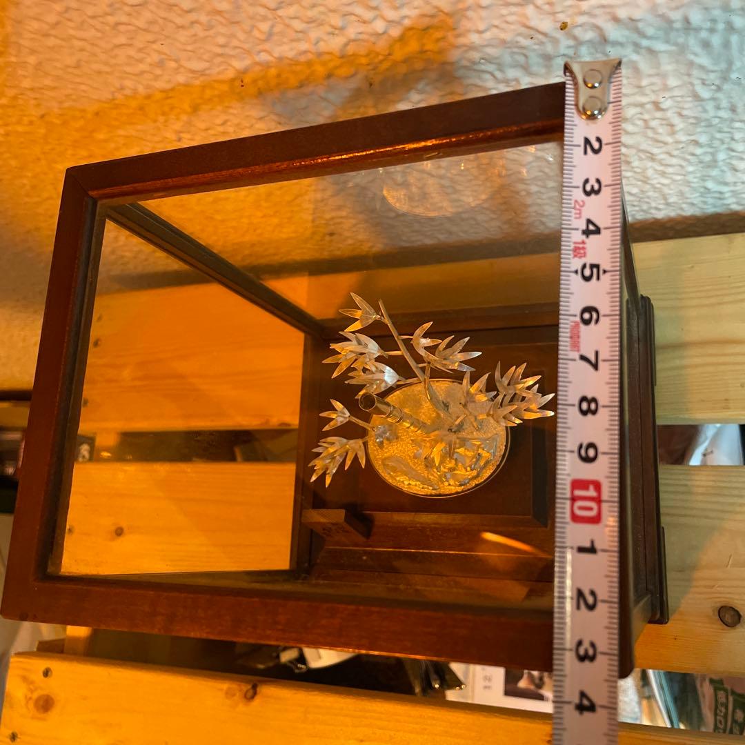 純銀製　竹　光則作