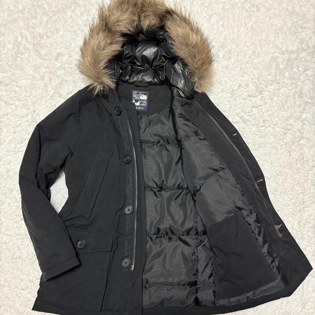 【極美品✨】ナノユニバース 近年モデル ハイブリッドダウンコート ファー付 M