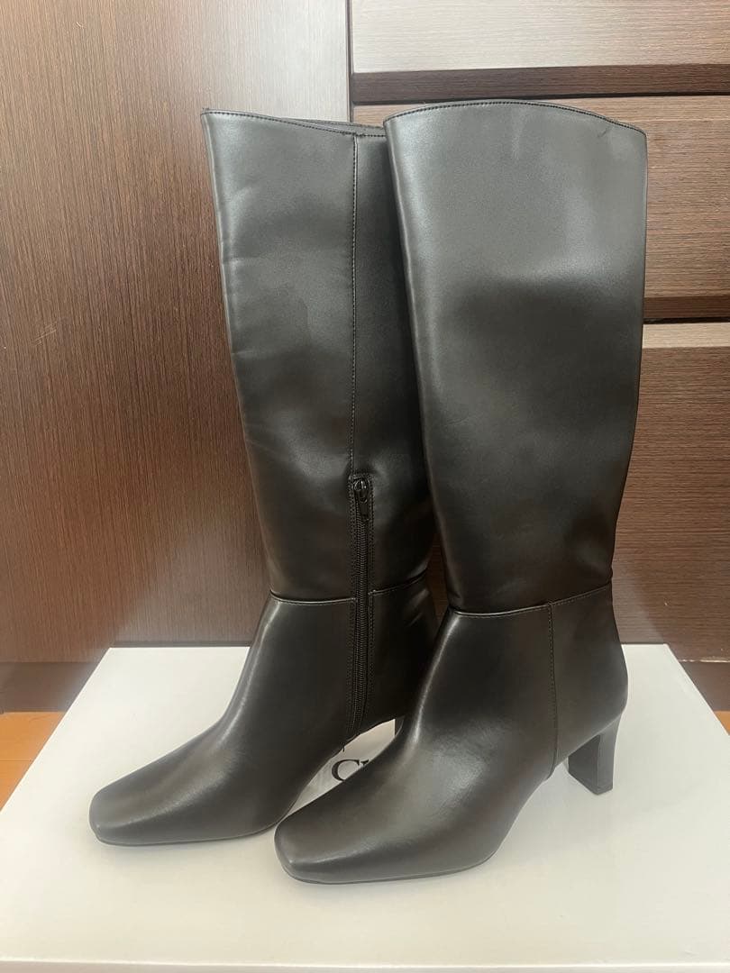 Chico ヒールレザーロングブーツ Lサイズ