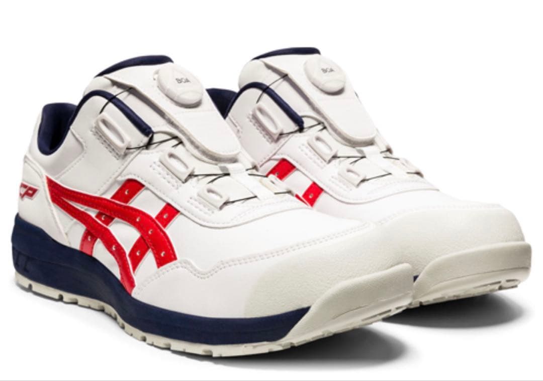 ASICS GEL-QUANTUM 安全靴 ホワイト/レッド/ネイビー