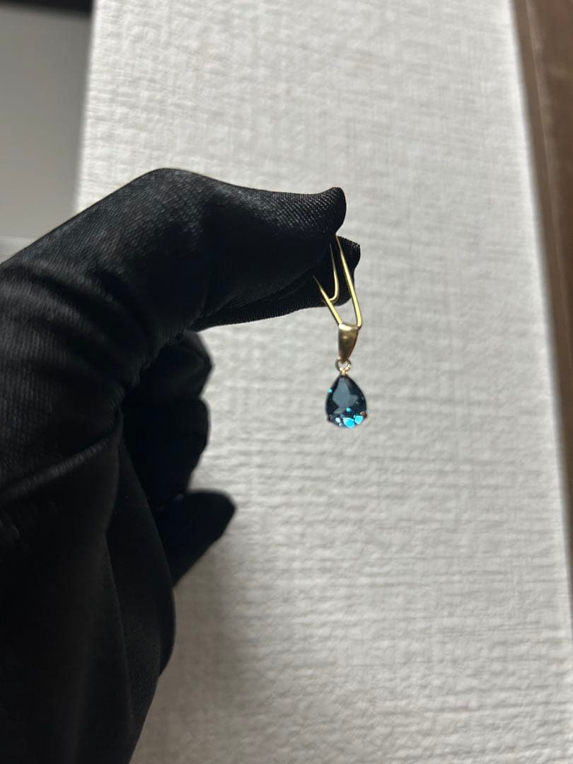 K18 ロンドンブルートパーズ ペンダントトップ 1.20ct 新品未使用タグ付