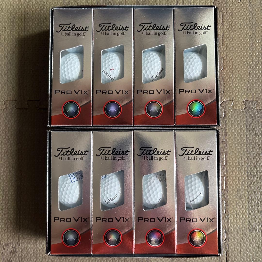 Titleist Pro V1x ゴルフボール 2パック【1パックはロゴあり】