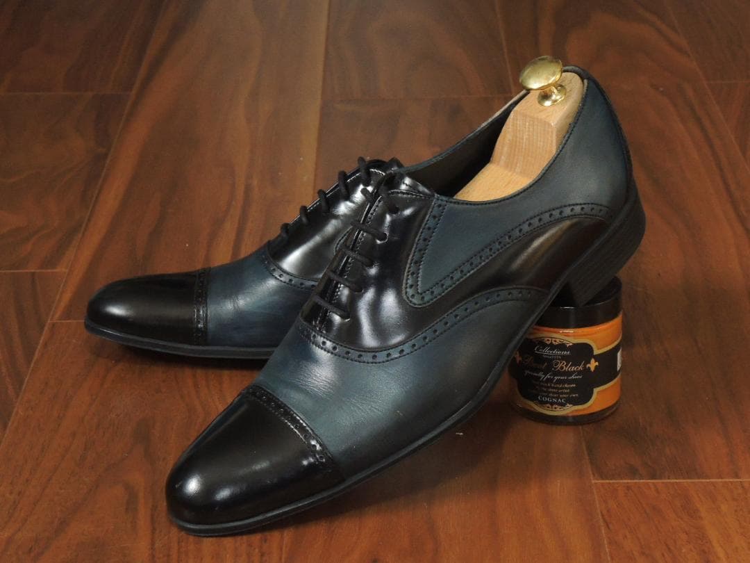 ★極上美品　ランバン コレクション　25㎝　落感あふれるコンビオックスフォード