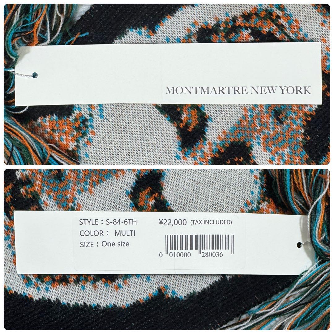 希少品 新品タグ付 MONTMARTRE NEW YORK マフラー 般若