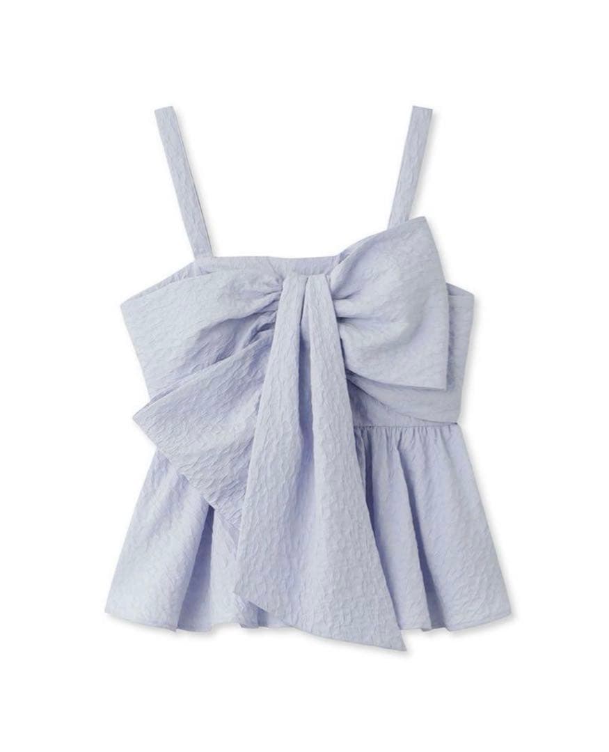 FRAY.ID ペプラムリボントップス ブルー/1