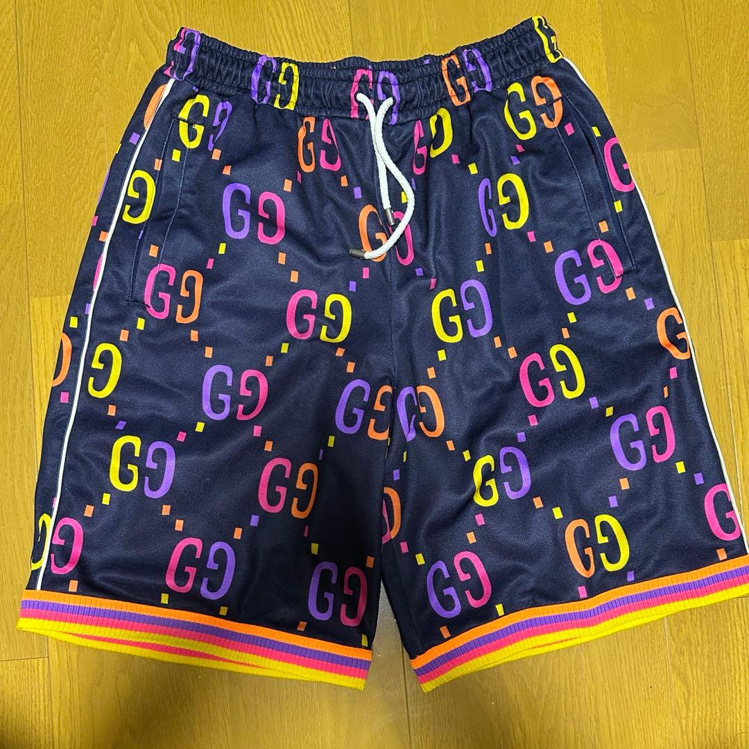 GUCCI GGロゴショートパンツ ネイビー