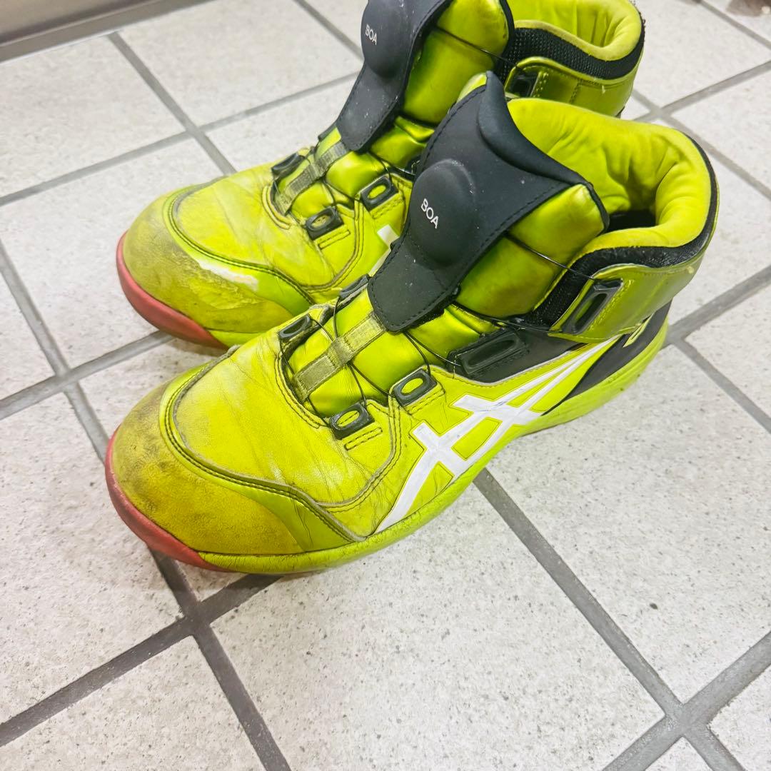 ※吉田　ASICS BOAシステム イエロー安全靴　27