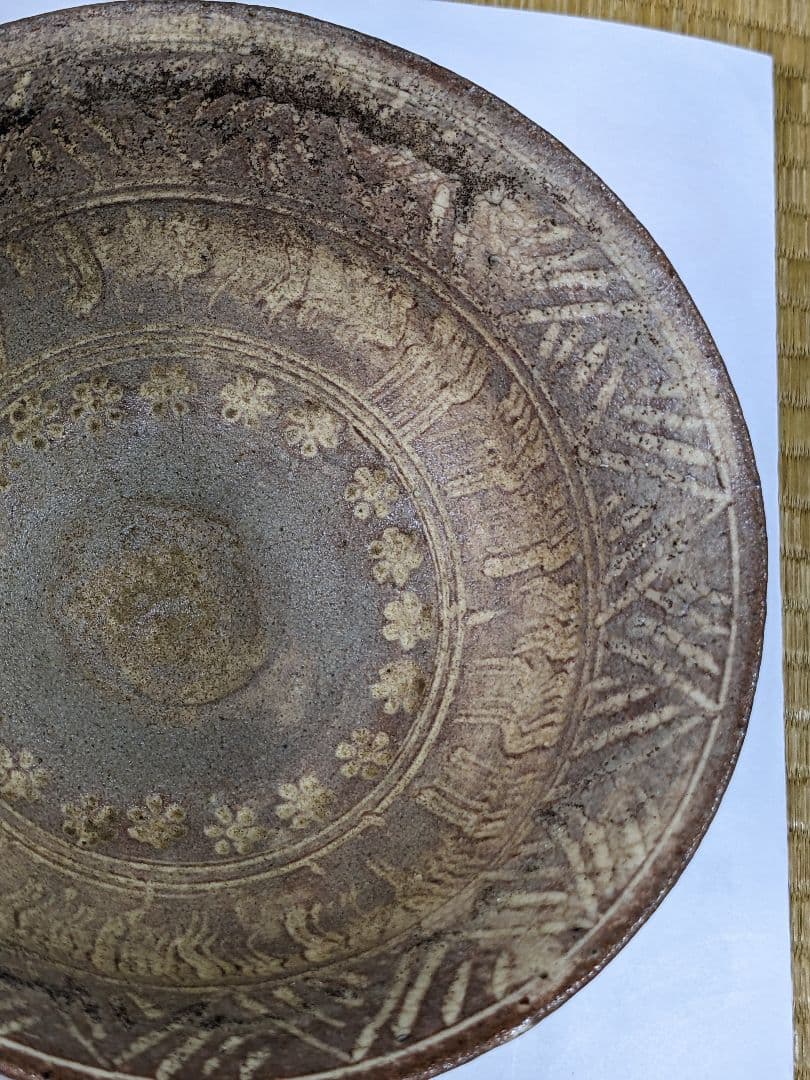 ⭐時代物 茶道具 抹茶碗 古唐津 朝鮮李朝 彫り三島 三島唐津 古美術品 骨董品