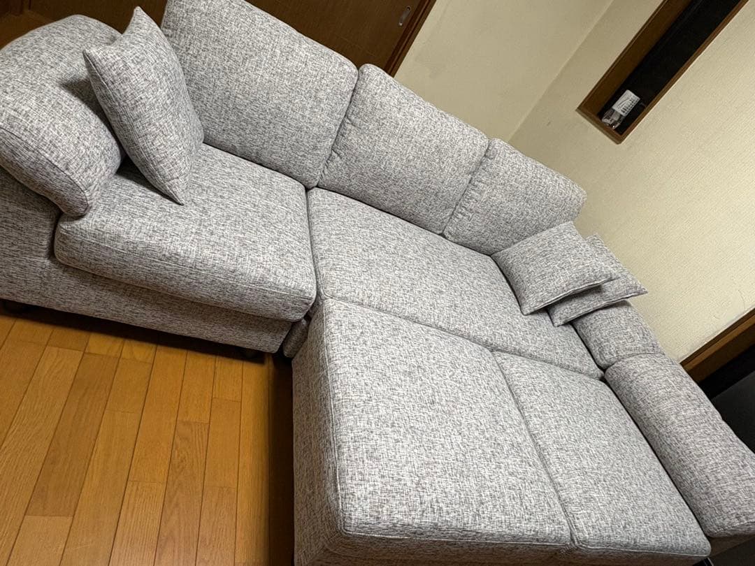 【直接取引】 タンスのゲン 3人掛け カウチソファ コーナーソファ CARLO