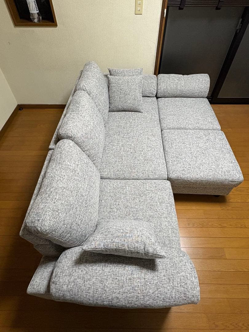 【直接取引】 タンスのゲン 3人掛け カウチソファ コーナーソファ CARLO