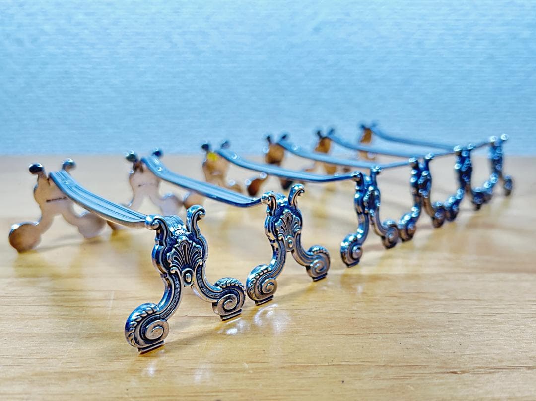 箱付 クリストフル ヴァンドーム アルカンシア ナイフレスト 6個 コキーユ ②