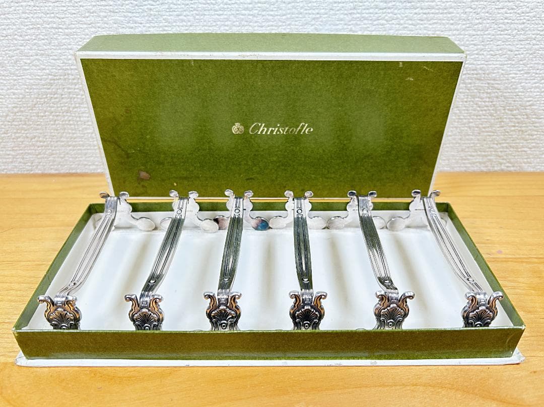 箱付 クリストフル ヴァンドーム アルカンシア ナイフレスト 6個 コキーユ ②