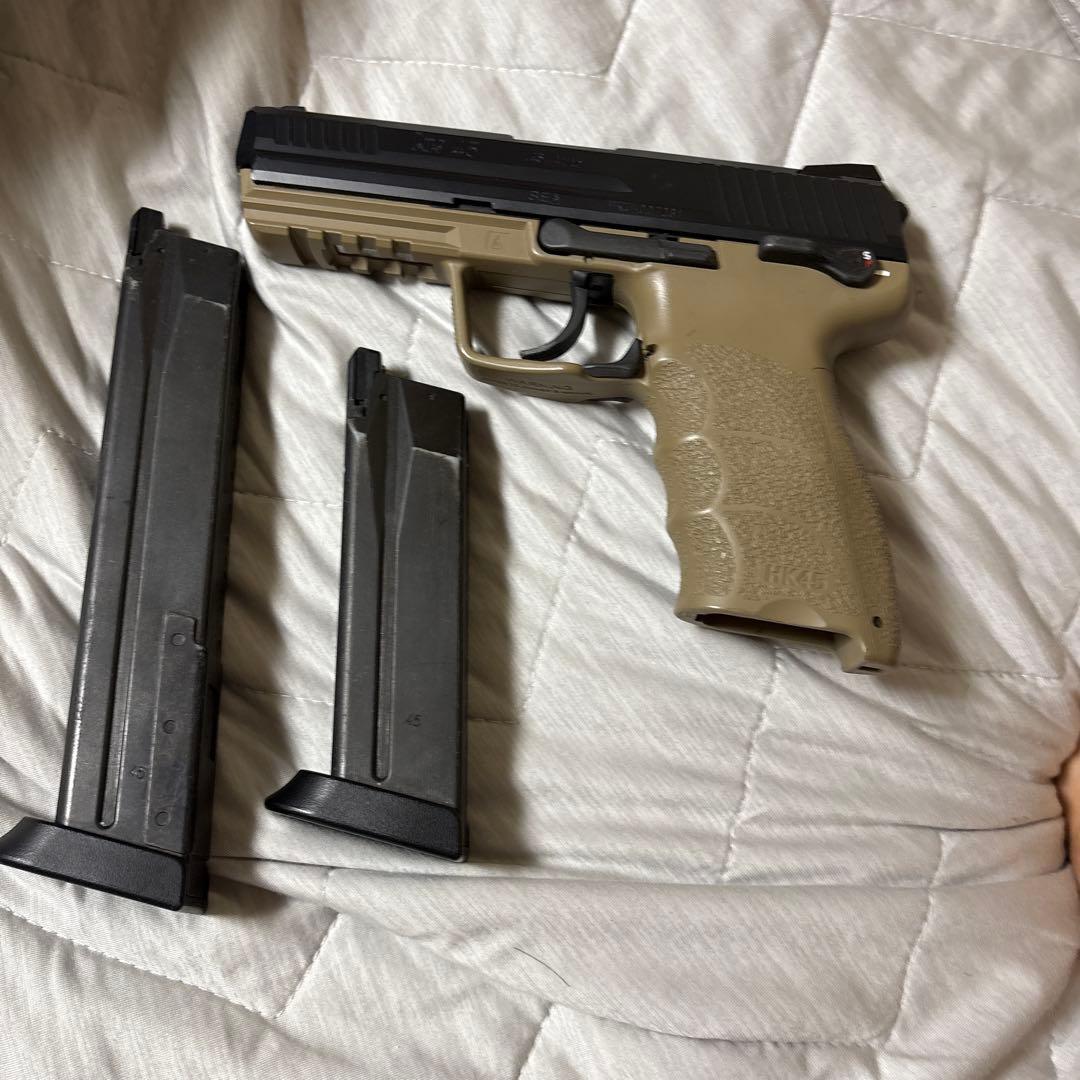 HK45 ガスガン タンカラー マガジン×2