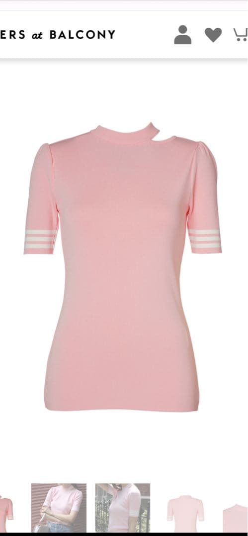 ボーダーズアットバルコニー　CUTOFF RAYON KNIT