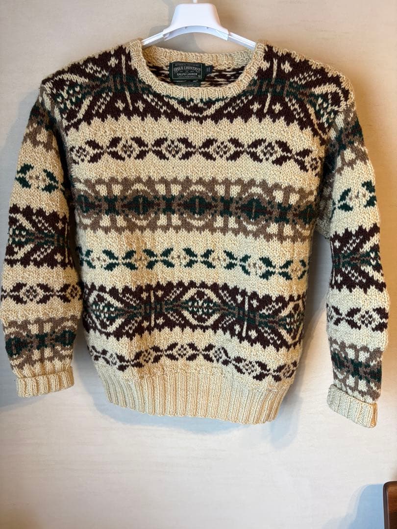 ポロカントリー　ハンドニットM ラルフローレン　RRL フェアアイル
