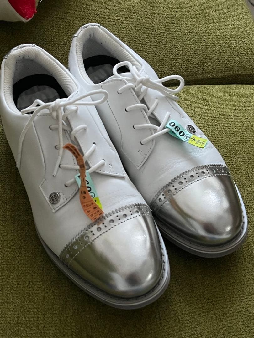 【hana】ゴルフシューズ ホワイト/シルバー【ジーフォア】