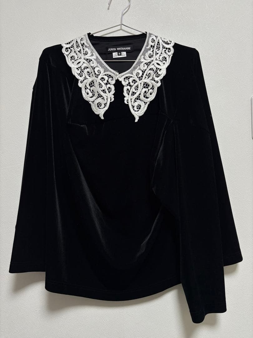 JUNYA WATANABE ブラック レース襟ブラウス