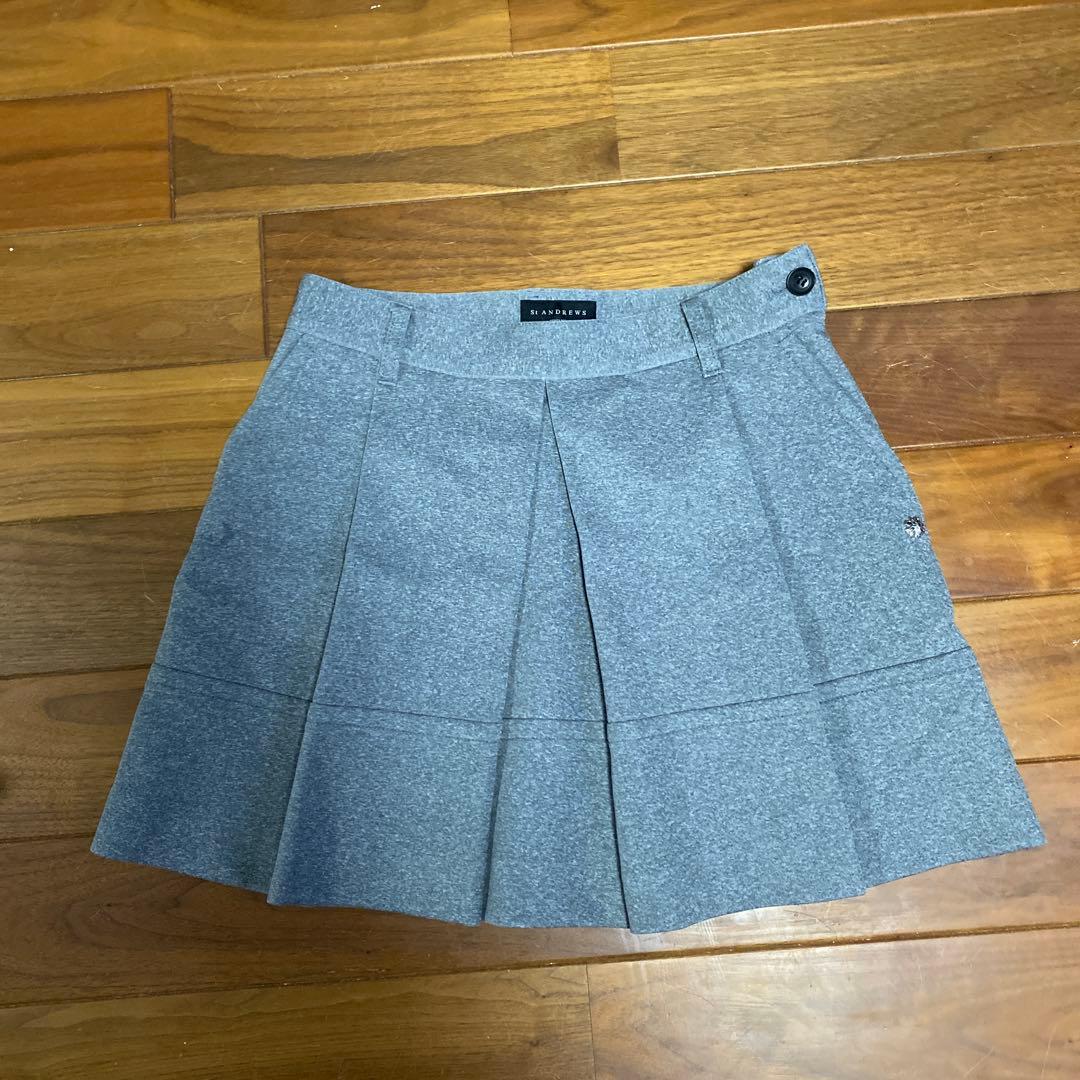 ST ANDREWS グレー プリーツスカート