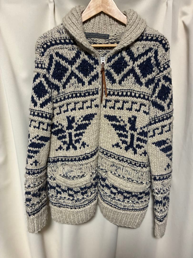 アーガイル柄 ジップアップセーター 38サイズ
