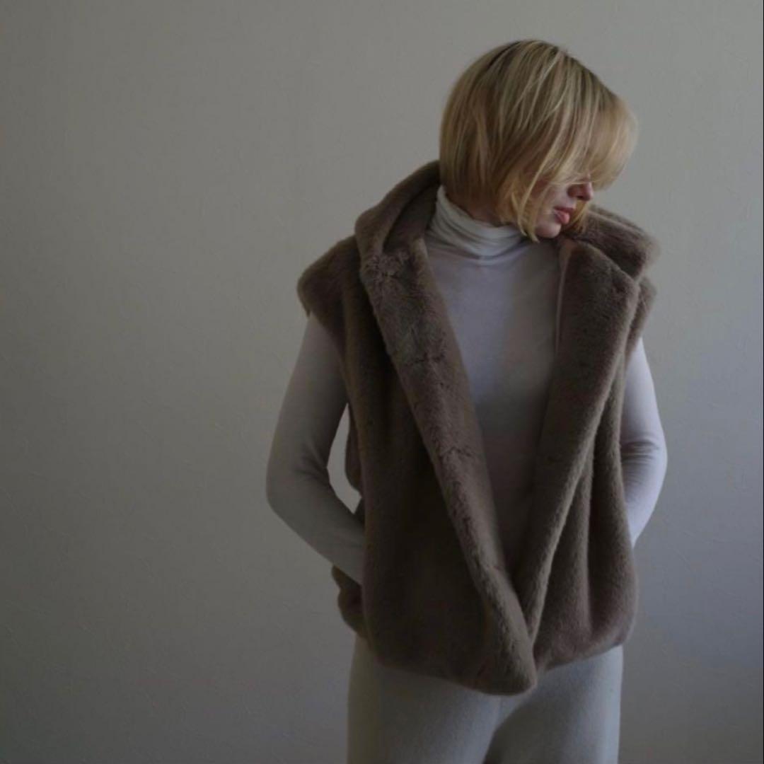 ★週末お値下げ★【未使用品】eLLa エコミンクファーベスト