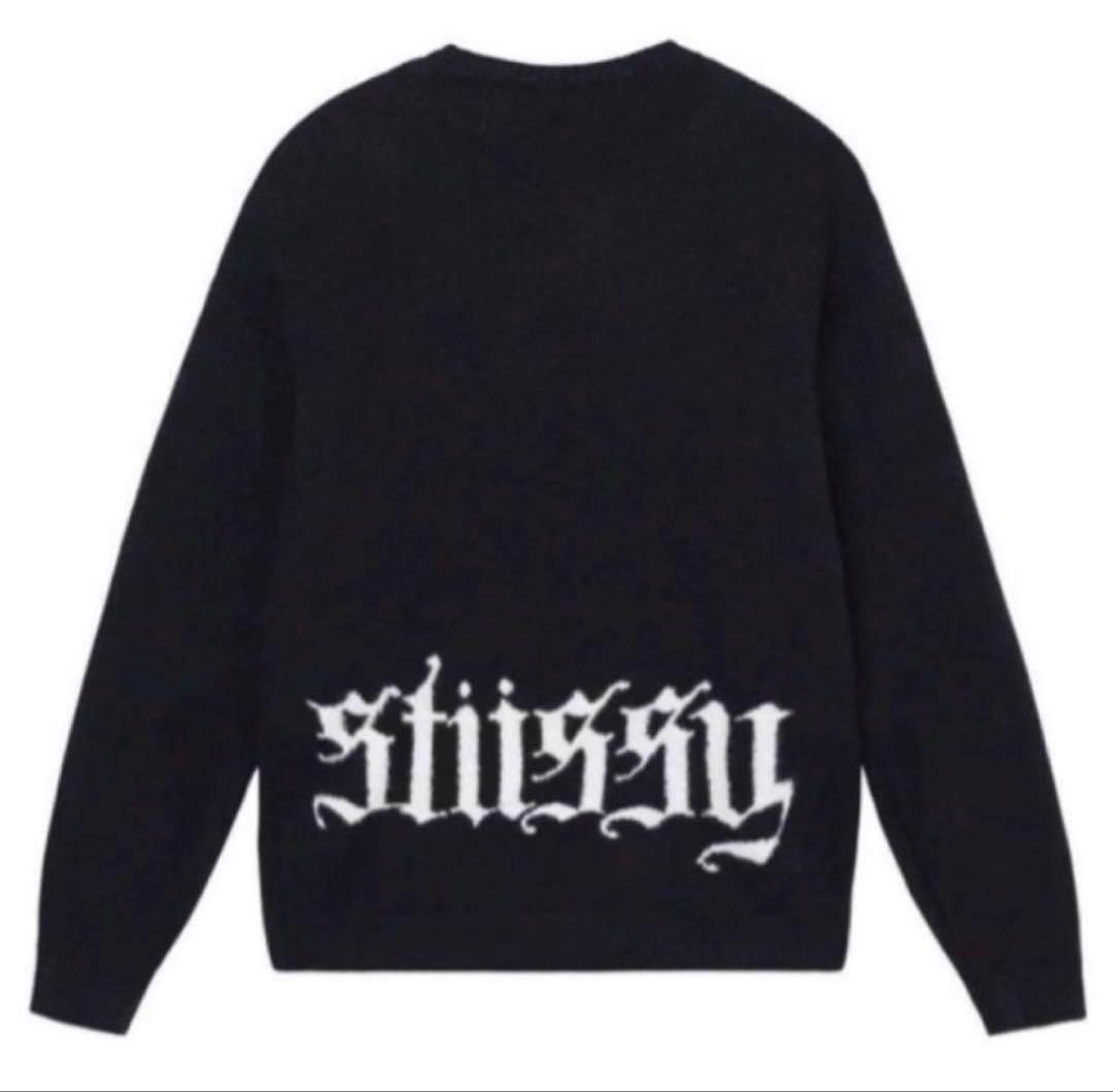Stussy ブラック ニットセーター
