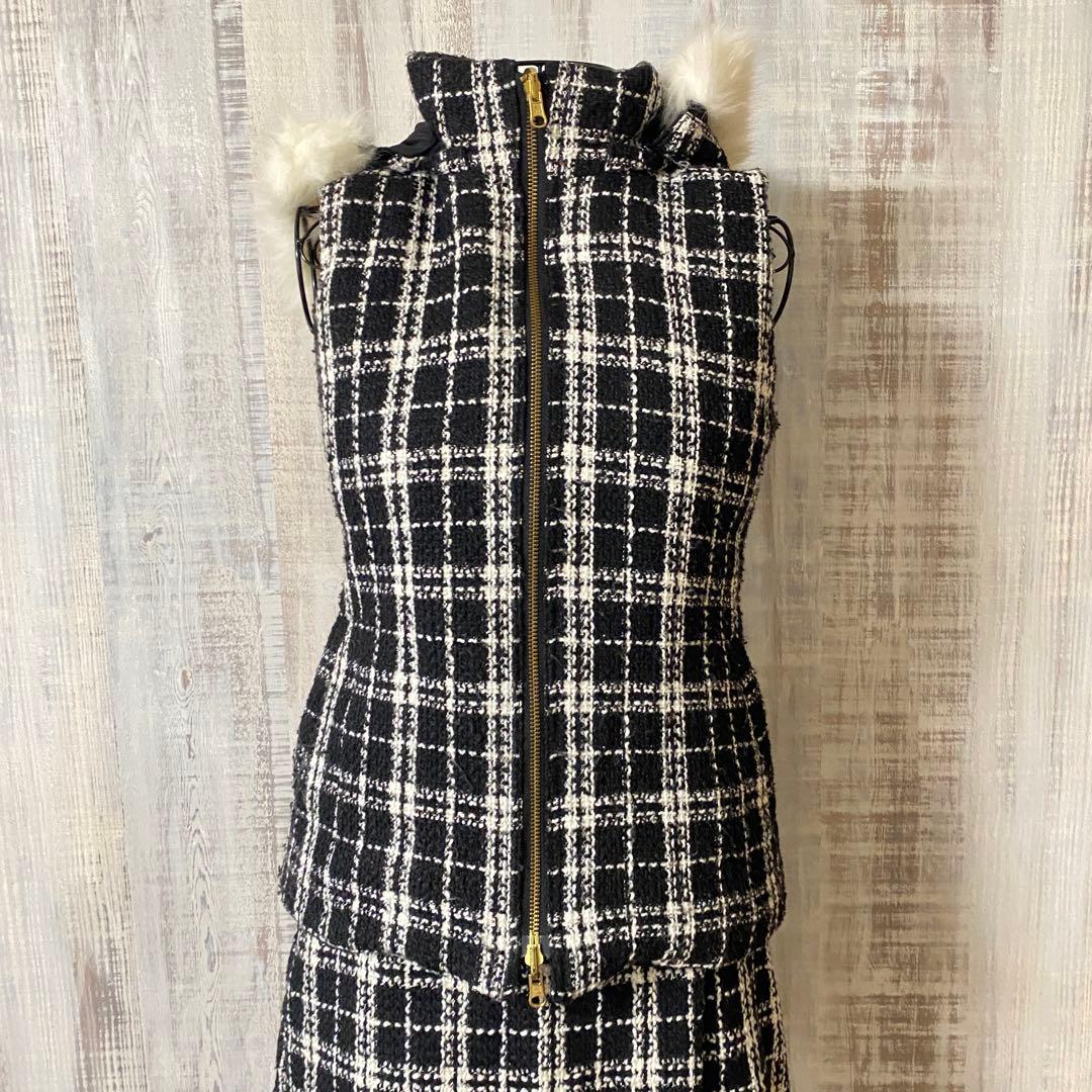 RIENDAGOLF リバーシブルダウンベスト　スカートセットアップゴルフウェア