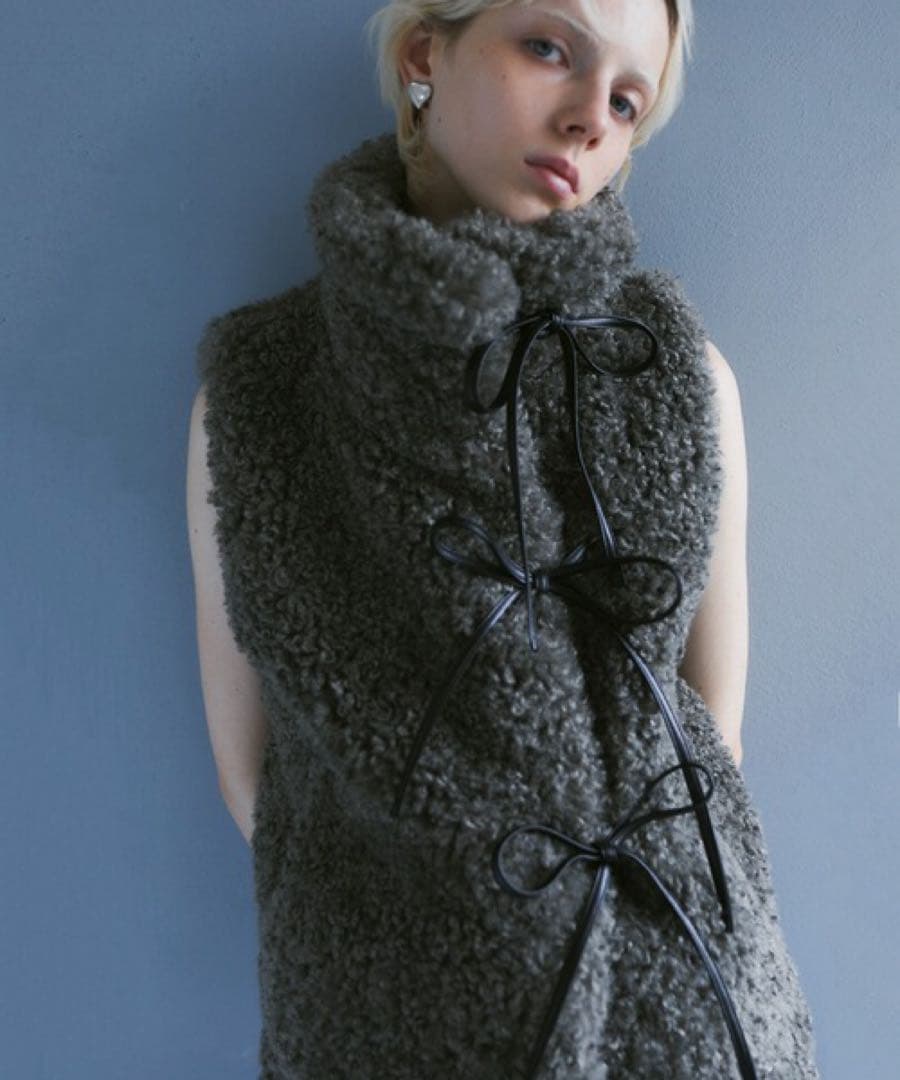 SORIN Synthetic Fur Lace-up Vest ベスト