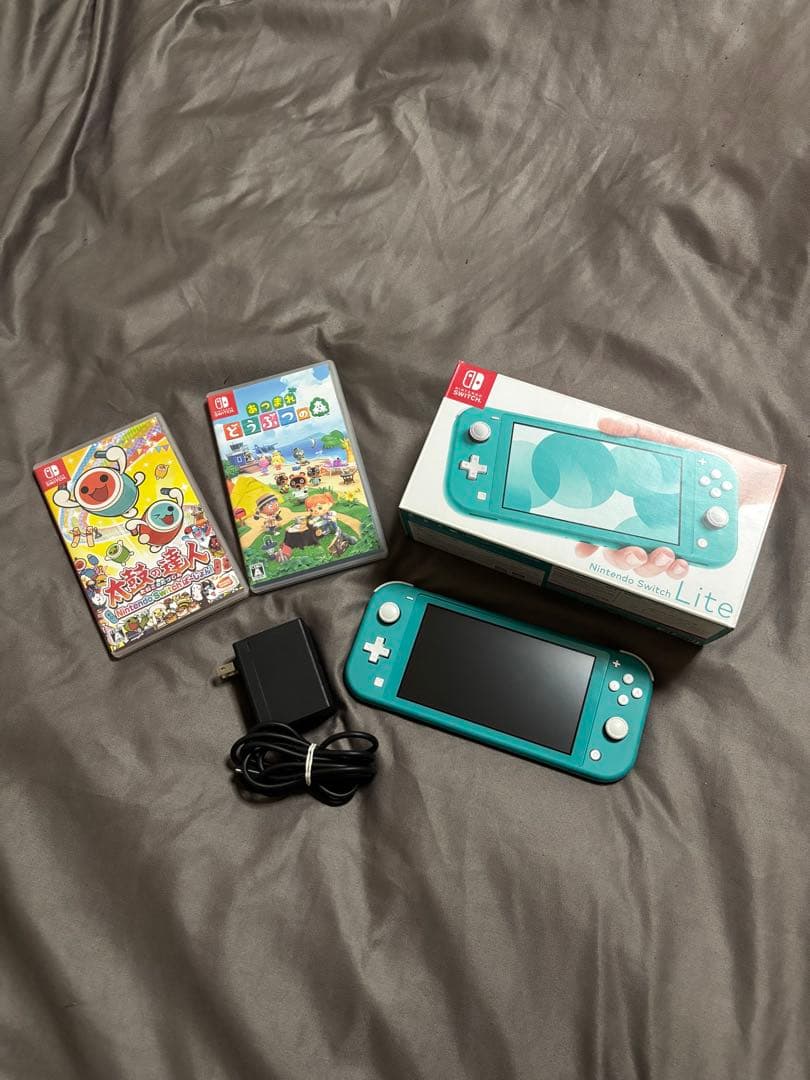 【美品】Nintendo Switch Lite ターコイズ + ソフトセット