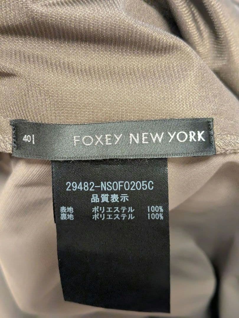 フォクシーニューヨーク ノースリーブワンピース グログランブーケ FOXEY