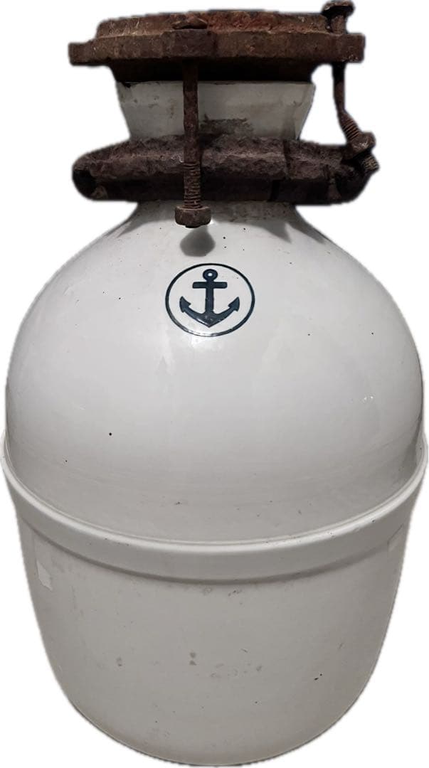 【化学遺産認定】臭素製造 陶磁器製 磁製容器（錨マーク）