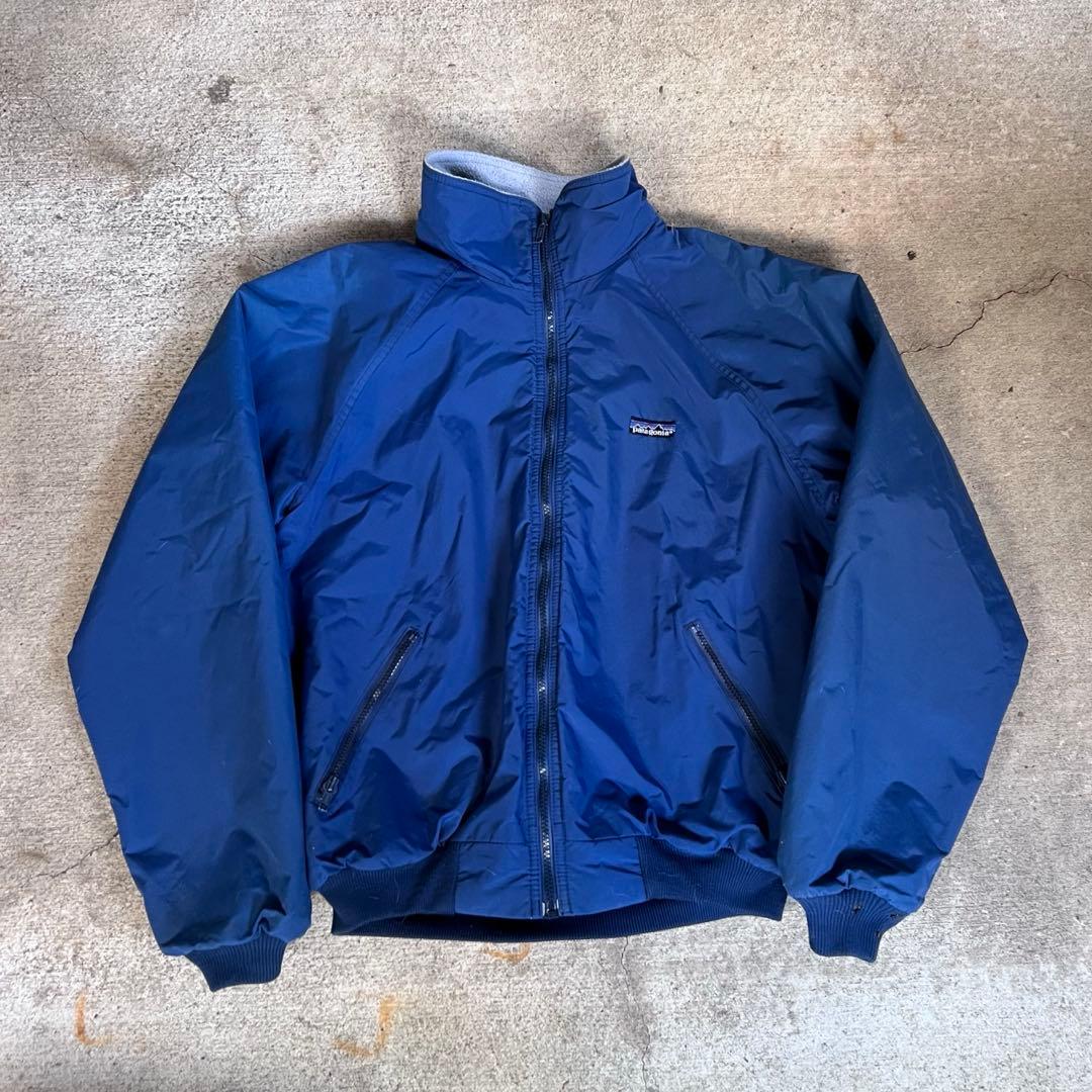 80s patagonia USA製 シェルドシンチラジャケット ネイビー