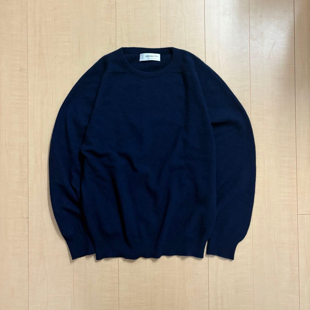 Johnstons of Elgin ネイビー セーター