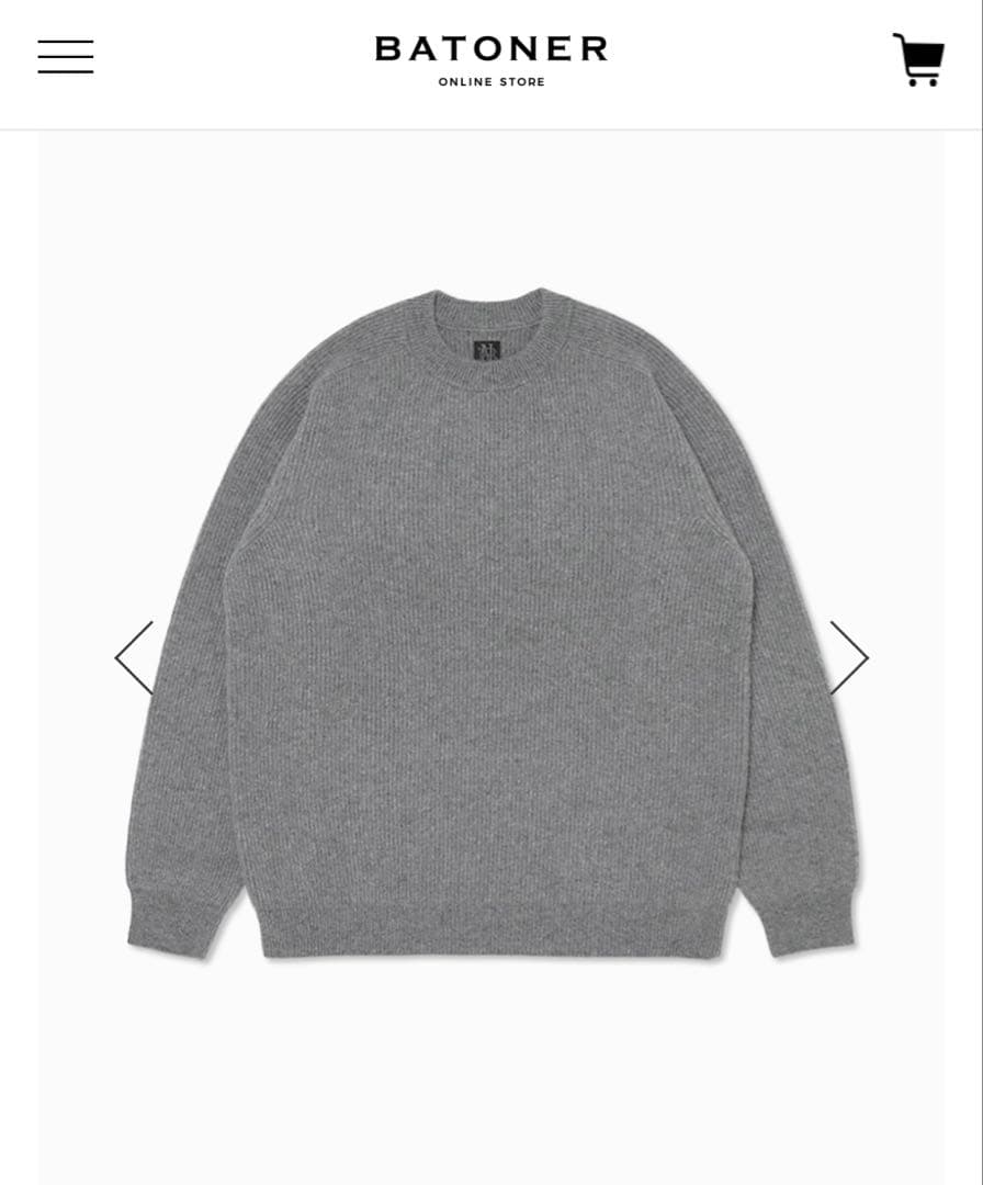 ち*ー様 BATONER INNOCENT CASHMERE RIB CREW