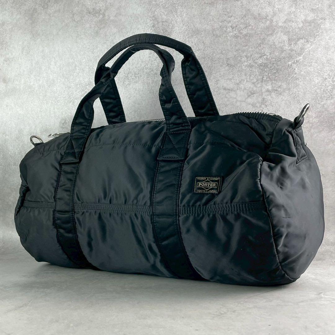 PORTER ドラムボストンバッグ タンカー ポーター 大容量 ブラック 黒
