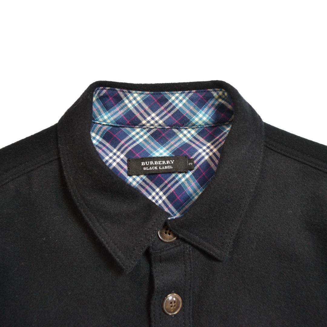 【極美品】Burberryバーバリー ウール混ノヴァチェック柄カバーオールＬ黒