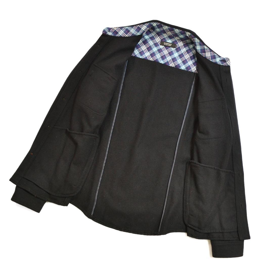 【極美品】Burberryバーバリー ウール混ノヴァチェック柄カバーオールＬ黒