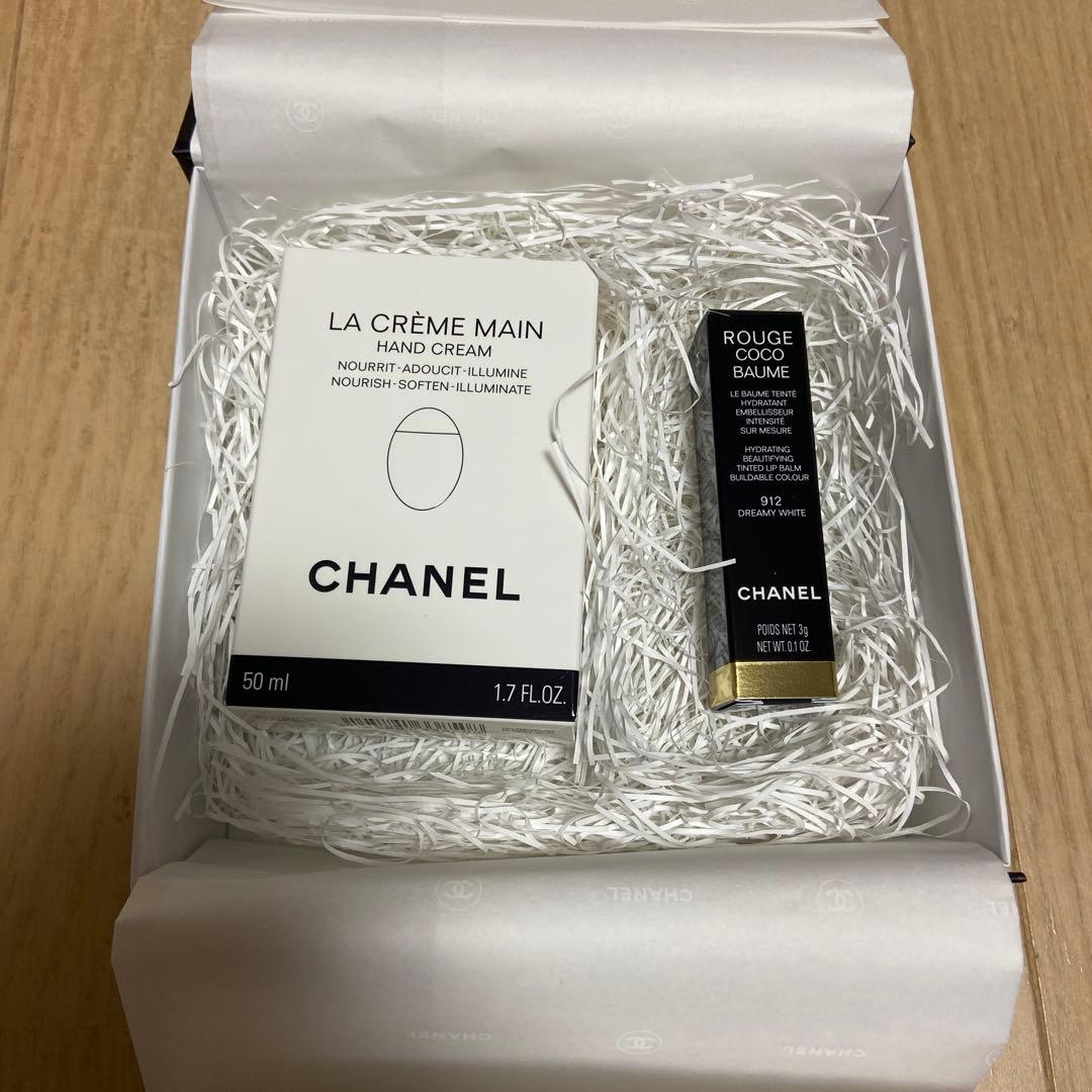 シャネル リップクリーム ハンドクリーム ショップ袋 箱 リボン セット ☆