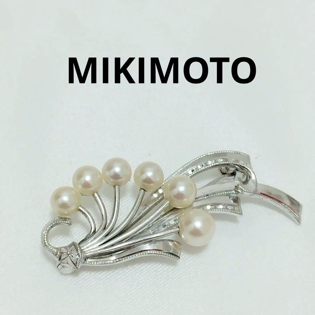 MIKIMOTO ミキモト パール ブローチ シルバー フォーマル アクセサリー