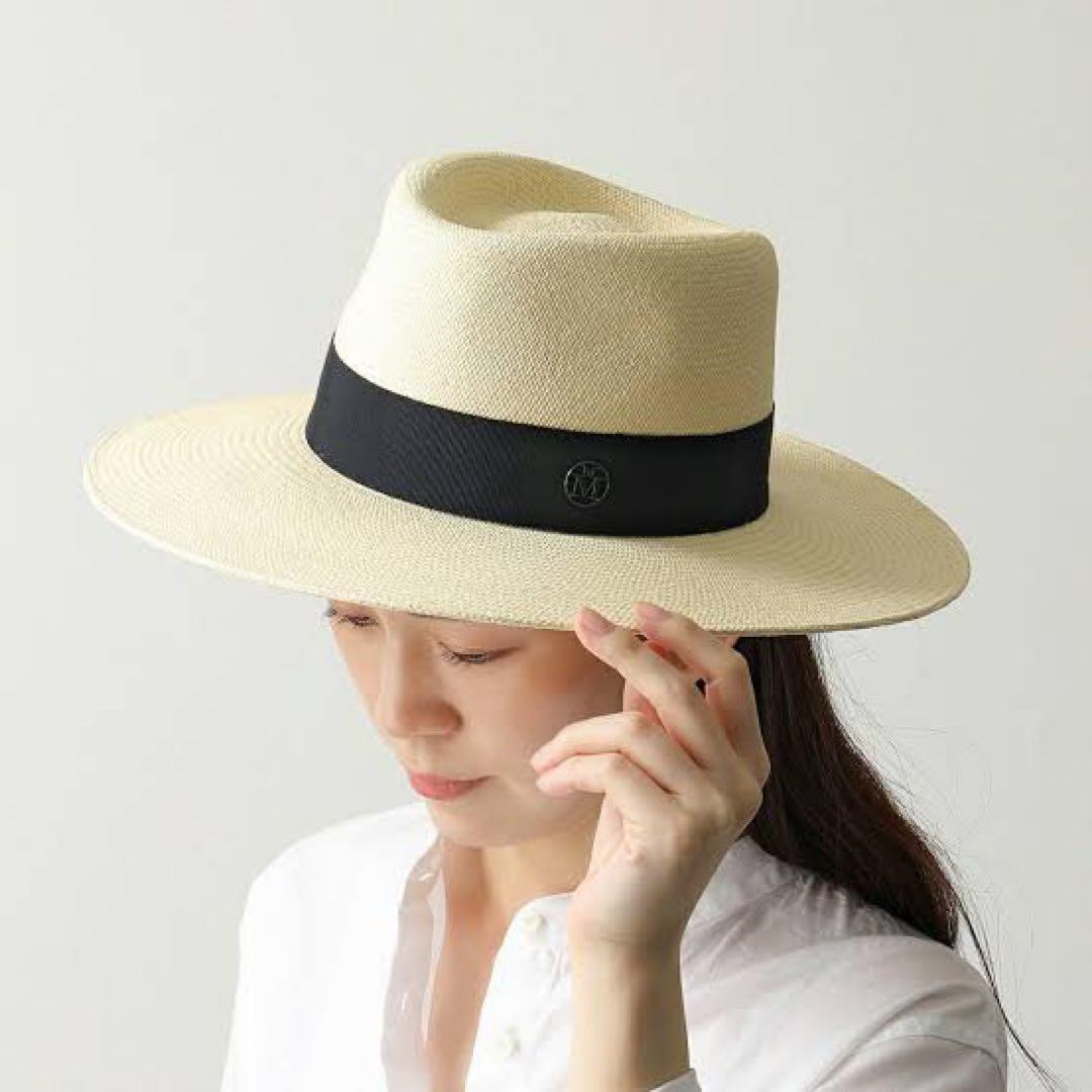定価約13万 Maison Michel CHARLES HAT ネイビー M