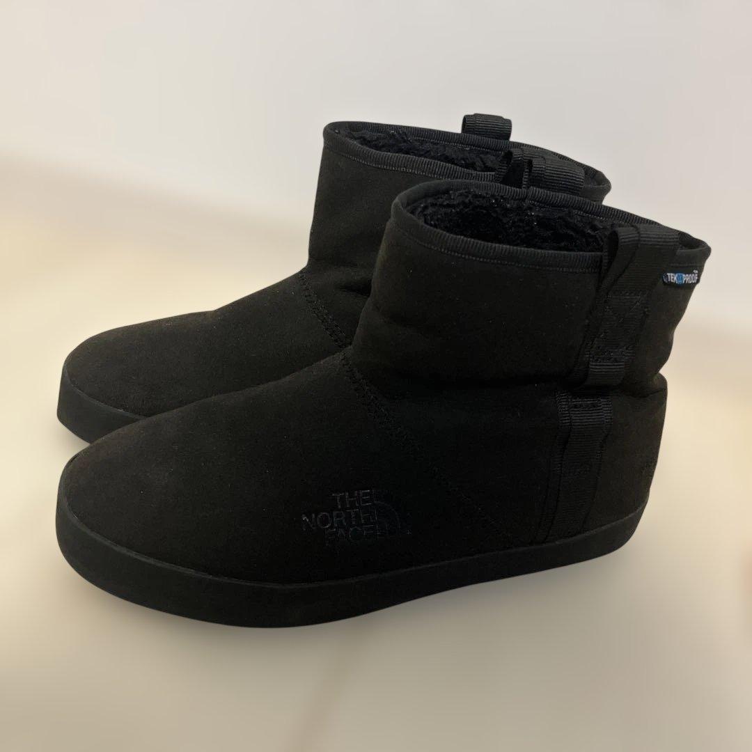 【美品】ノースフェイス ウィンターキャンプショート 25cm 防水 スエード 黒