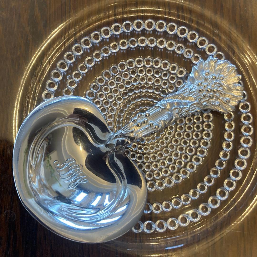 Tiffany 純銀　ティーキャディー スプーン　Holly