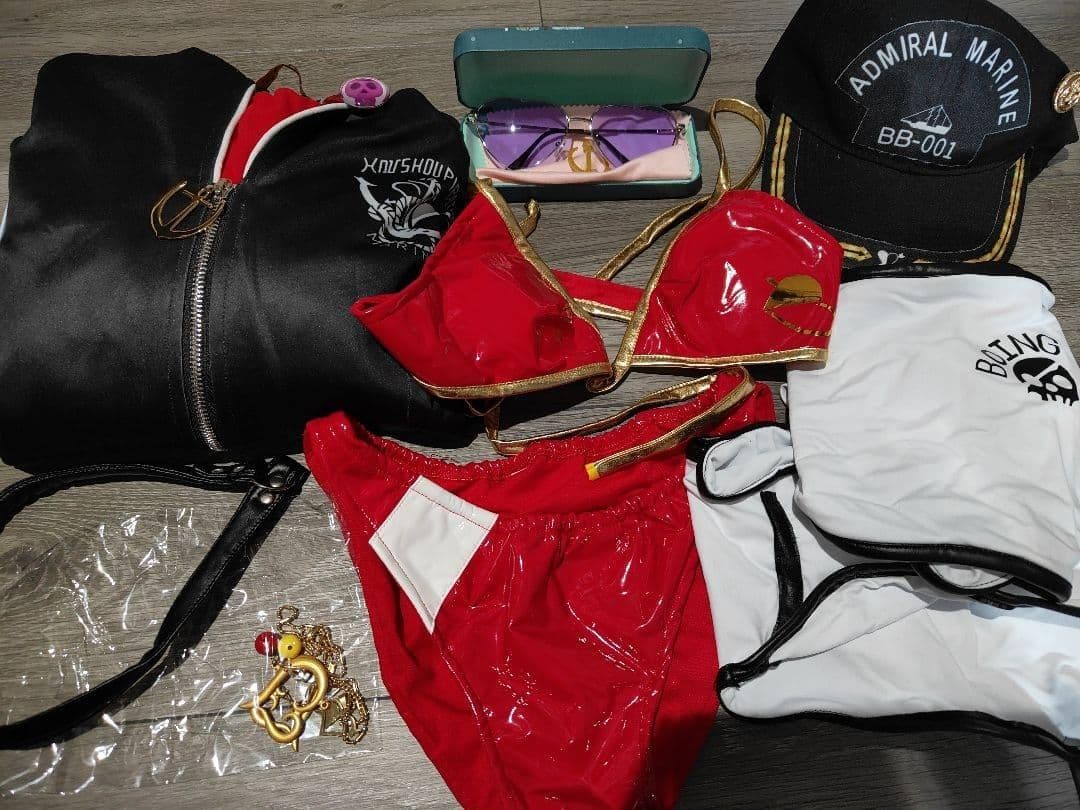 ホロライブ　宝鐘マリン　コスプレ衣装2着セット　ウィッグ付き