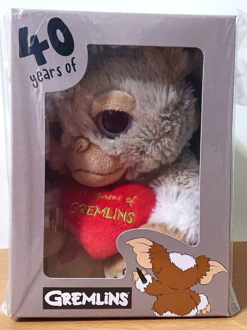 バースデイバー グレムリン ギズモ ぬいぐるみ ペールグレー ハート 25cm