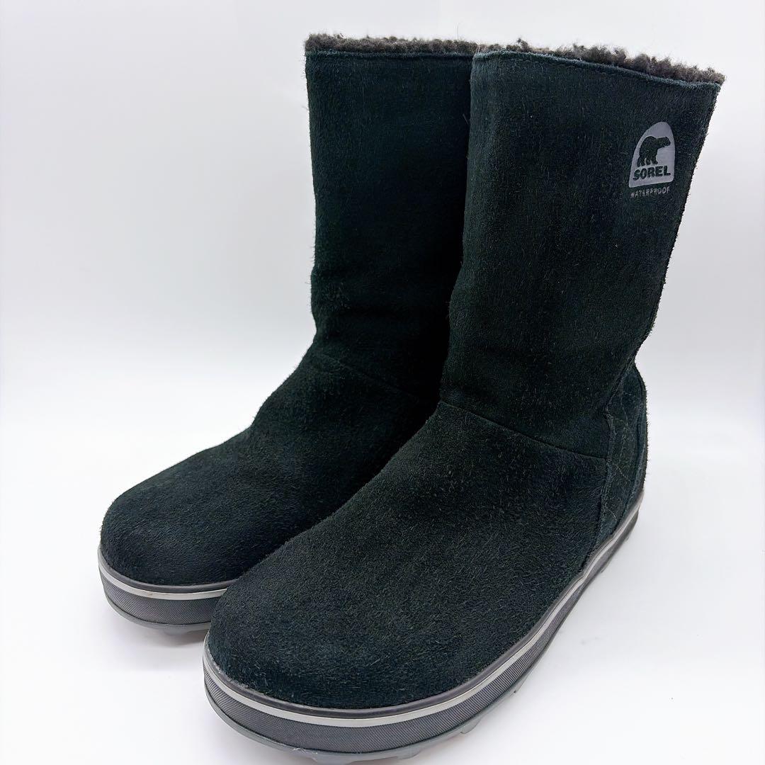 未使用⭐️SOREL ソレル 25cm グレイシー ムートンブーツ ブラック