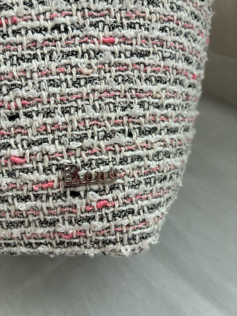 最終価格　ルネ　Rene　ブローチ付きファー付きバッグ