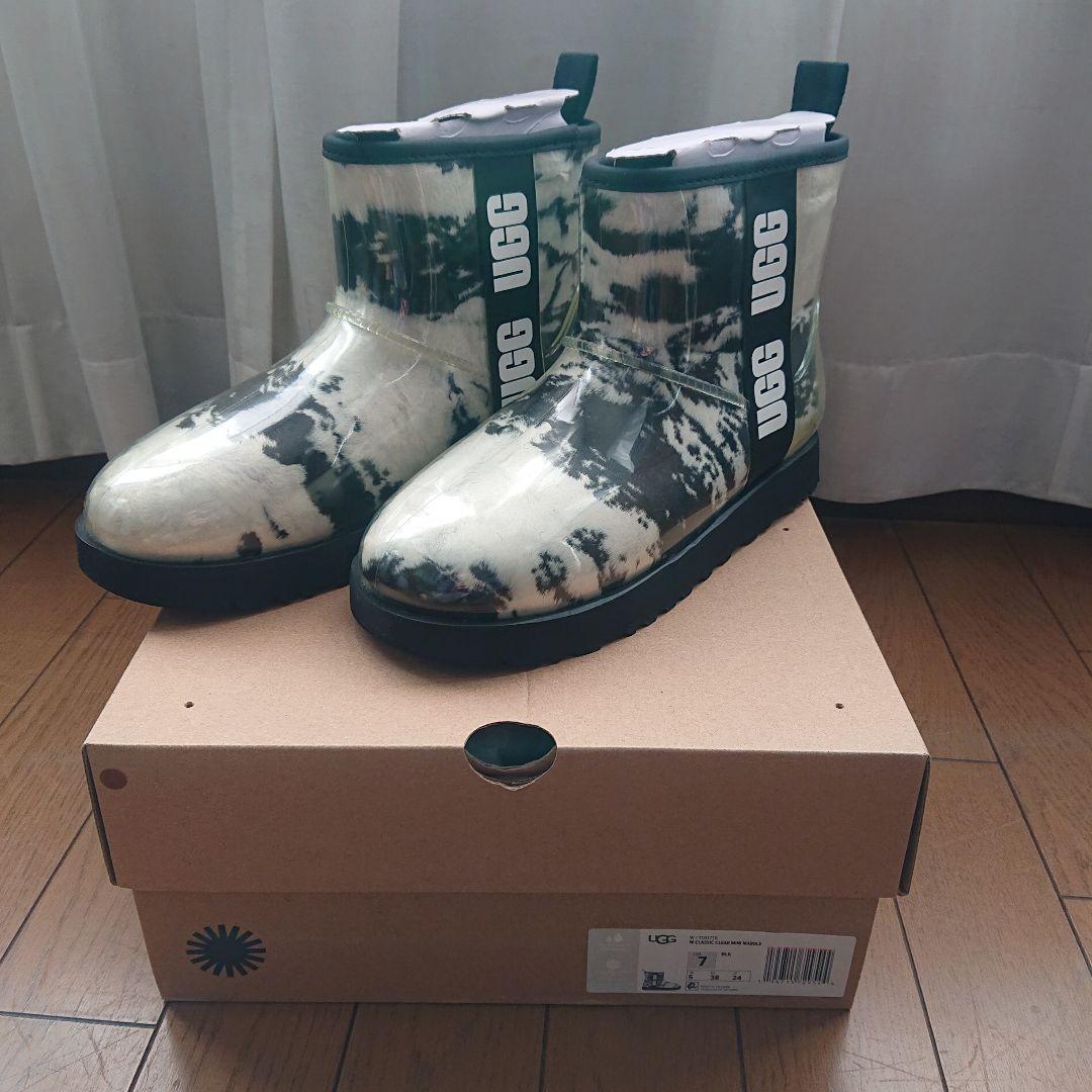 UGG レインブーツ ホワイト・グリーン・ブラック