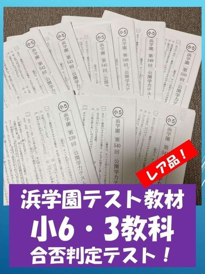 no22503102_【浜学園】小６　合否判定学力テスト第1～4回　国・算・理