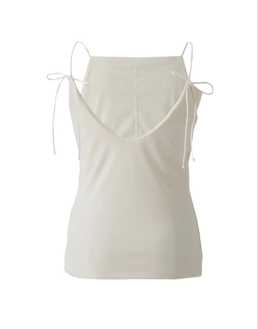 新品　cygne ベロアキャミソール Maw ホワイト サイズ０